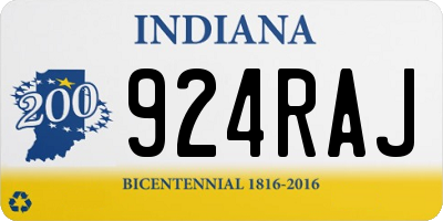 IN license plate 924RAJ