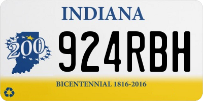 IN license plate 924RBH