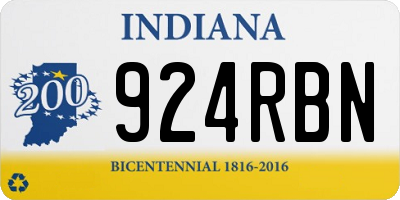 IN license plate 924RBN