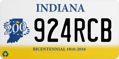 IN license plate 924RCB