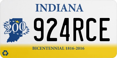 IN license plate 924RCE