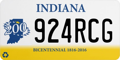 IN license plate 924RCG
