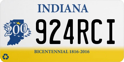IN license plate 924RCI