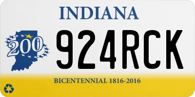 IN license plate 924RCK