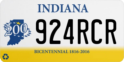 IN license plate 924RCR