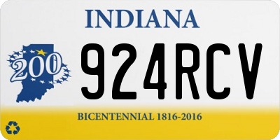IN license plate 924RCV
