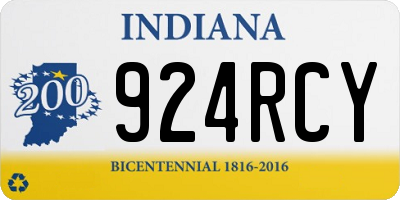 IN license plate 924RCY