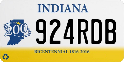 IN license plate 924RDB