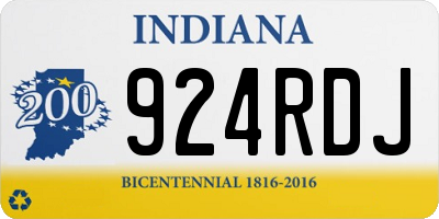 IN license plate 924RDJ