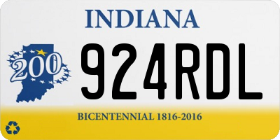 IN license plate 924RDL