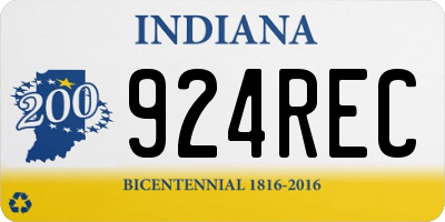 IN license plate 924REC