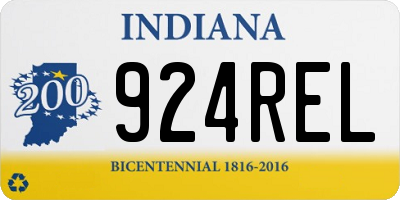 IN license plate 924REL
