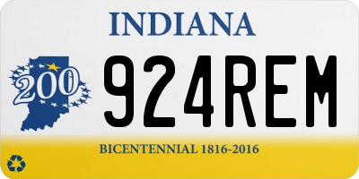 IN license plate 924REM