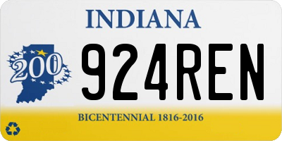 IN license plate 924REN