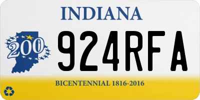 IN license plate 924RFA