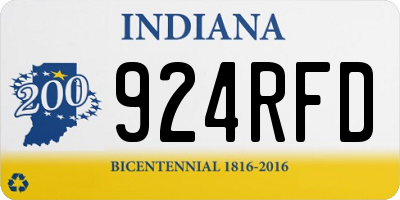 IN license plate 924RFD