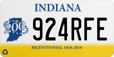 IN license plate 924RFE