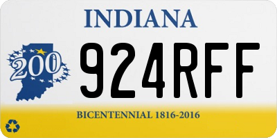 IN license plate 924RFF