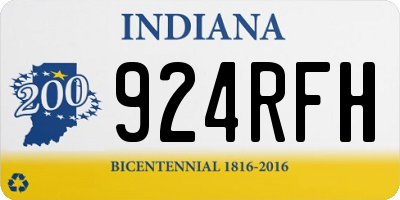 IN license plate 924RFH