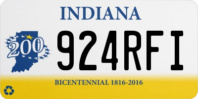 IN license plate 924RFI