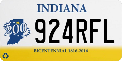 IN license plate 924RFL