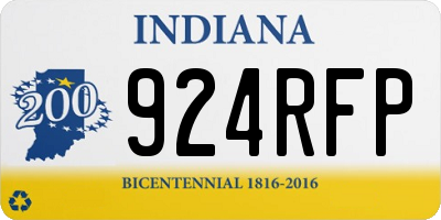 IN license plate 924RFP