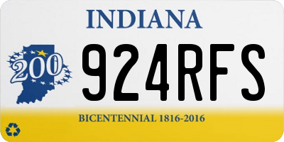 IN license plate 924RFS