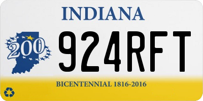 IN license plate 924RFT
