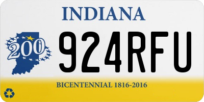 IN license plate 924RFU