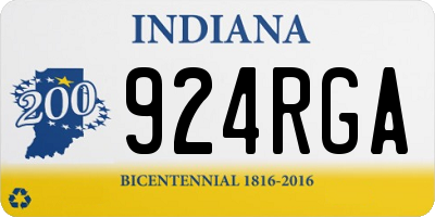 IN license plate 924RGA