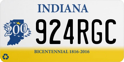 IN license plate 924RGC