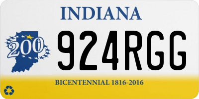 IN license plate 924RGG