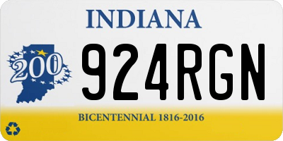 IN license plate 924RGN