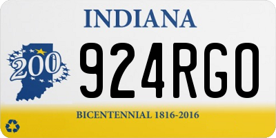 IN license plate 924RGO