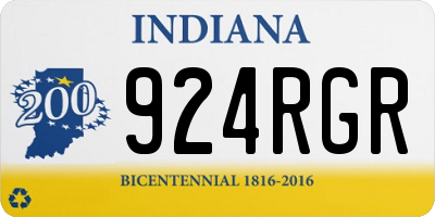 IN license plate 924RGR