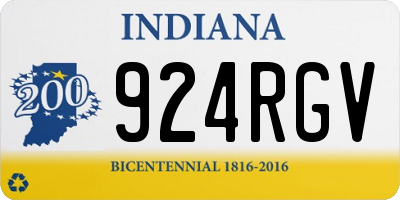 IN license plate 924RGV