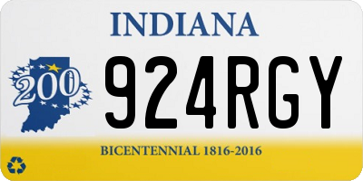 IN license plate 924RGY