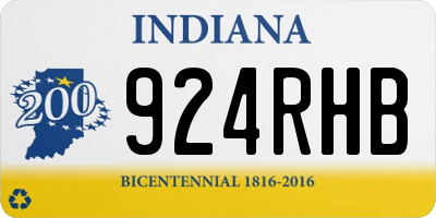 IN license plate 924RHB