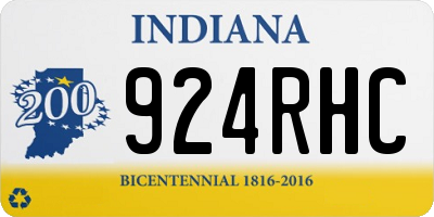 IN license plate 924RHC