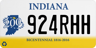 IN license plate 924RHH
