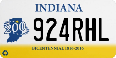 IN license plate 924RHL