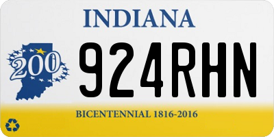IN license plate 924RHN