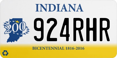 IN license plate 924RHR