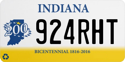 IN license plate 924RHT