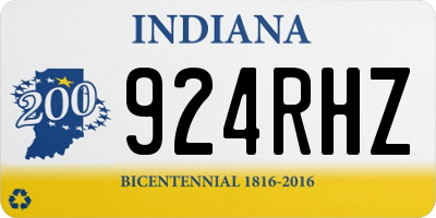 IN license plate 924RHZ