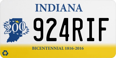 IN license plate 924RIF