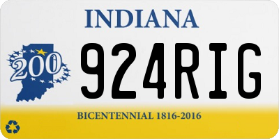 IN license plate 924RIG