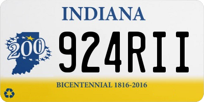 IN license plate 924RII