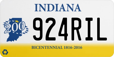 IN license plate 924RIL