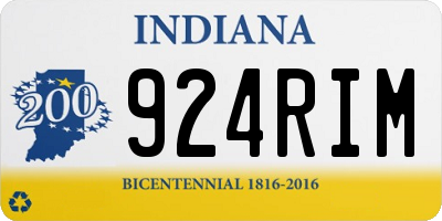 IN license plate 924RIM